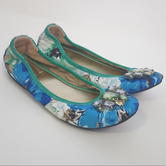 Shoes - Marc Fisher Flats Jewel green floral 8.5